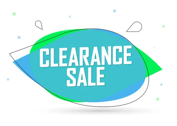 Znacznik Clearance Sale Wzór Projektu Baner Bańka Ikona Aplikacji Ilustracja — Wektor stockowy