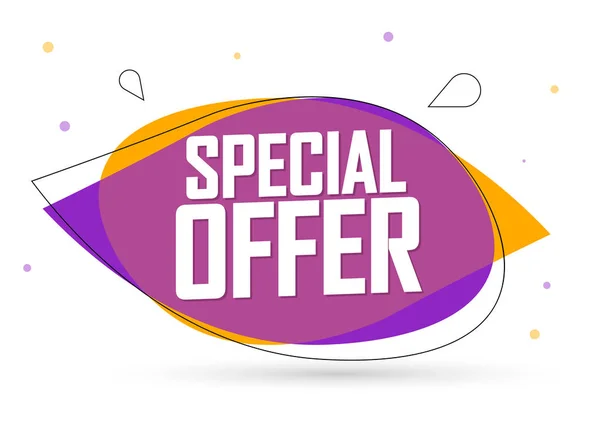 Special Offer Sale Bubble Banner Design Template Discount Tag App — Stock Vector