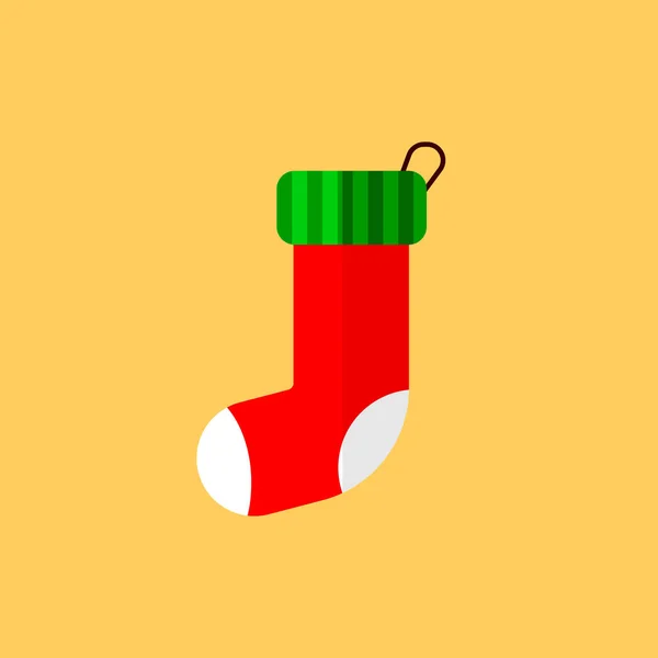Weihnachtssocken Symbol Weihnachtssymbol Design Vorlage Vektorillustration — Stockvektor