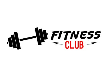 Fitness Spor Salonu logosu tasarım şablonu, spor kulübü sembolü, vektör illüstrasyonu