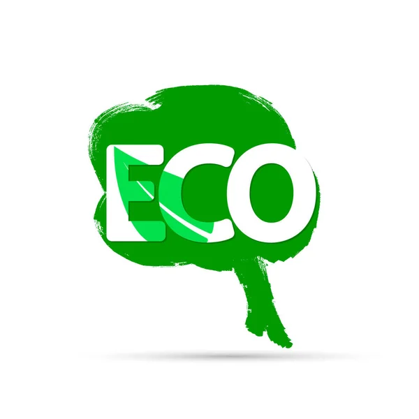 Eco Logo Design Template Green Life Project Logotype Vector Illustration — Stock Vector