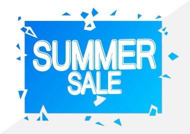 Yaz Satışı, teklif etiketi, indirimli bayrak tasarım şablonu, vektör illüstrasyonu