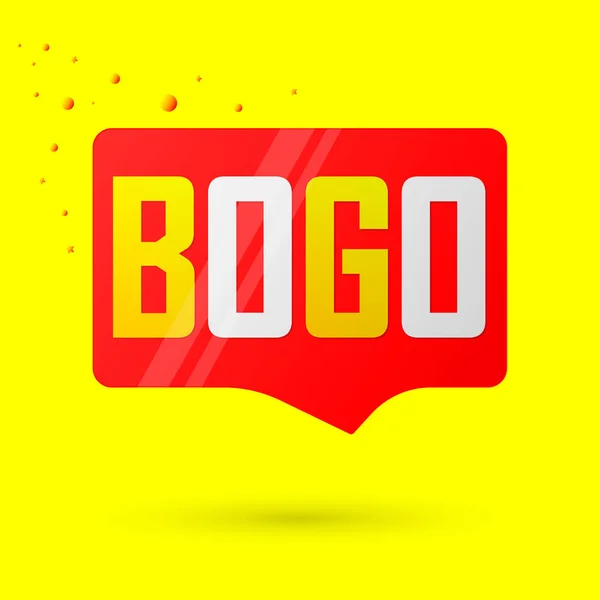 Bogo Vendita Banner Design Template Comprare Ottenere Libero Sconto Discorso — Vettoriale Stock