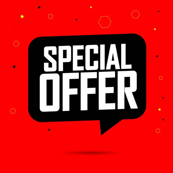 Special Offer Sale Banner Design Template Discount Speech Bubble Tag — Stock Vector