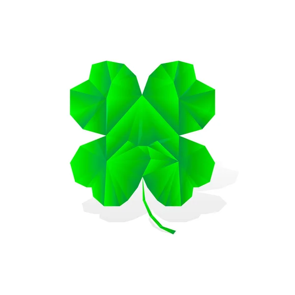 Icona Trifoglio Simbolo Patricks Day Modello Grafico Quattro Foglie Illustrazione — Vettoriale Stock
