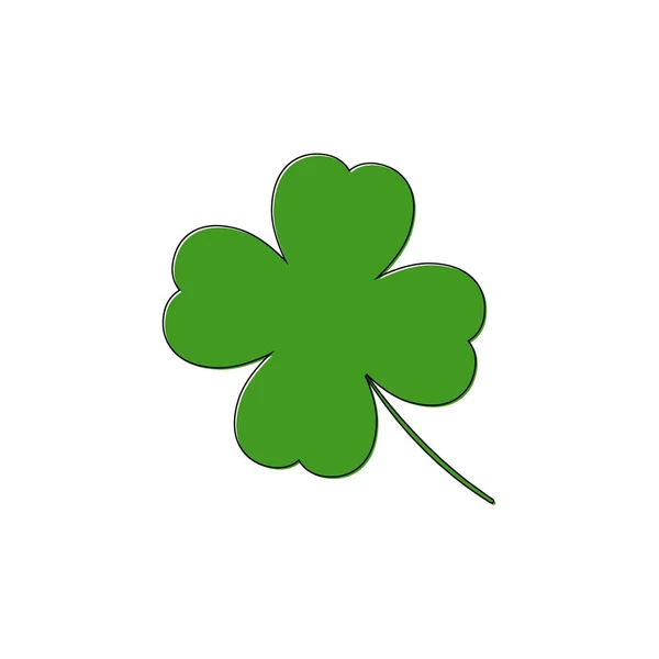 Clover Icon Patricks Day Symbol Graphic Design Template Four Leaf — Stock Vector