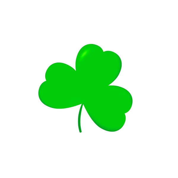 Clover Icon Patricks Day Symbol Flat Design Template Three Leaf — Stock Vector