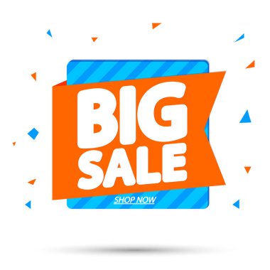 Büyük indirim, süper tanıtım afiş tasarım şablonu, indirim etiketi, vektör illüstrasyonu