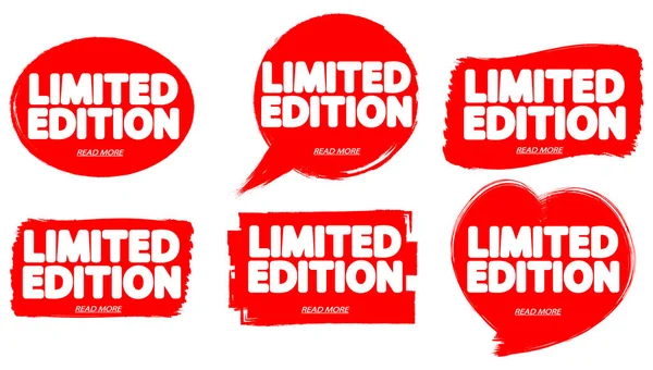 Definir Modelo Design Banners Edição Limitada Etiquetas Escova Grunge Ilustração — Vetor de Stock