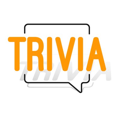 Trivia speech bubble banner design template, vector illustration