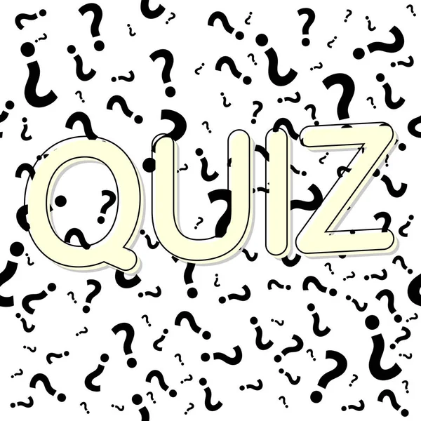 Quiz Poster Design Template Game Banner Vector Illustration — 스톡 벡터