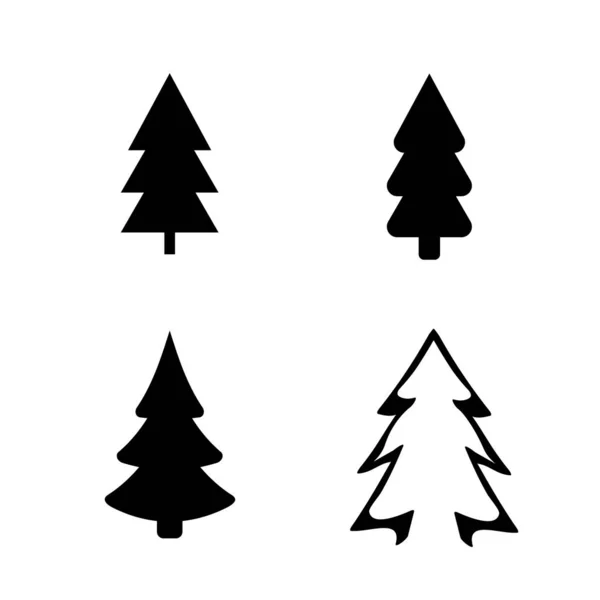 Set Symbole Weihnachtsbaum Weihnachtsbaum Symbole Grafik Design Vorlage App Symbole — Stockvektor