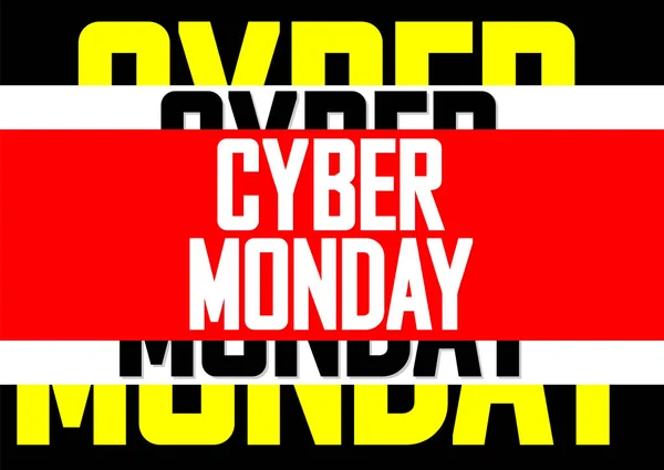 Cyber Montag Verkauf Plakatentwurf Vorlage Vektorillustration — Stockvektor