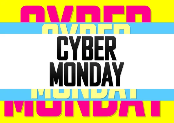 Cyber Montag Verkauf Plakatentwurf Vorlage Vektorillustration — Stockvektor