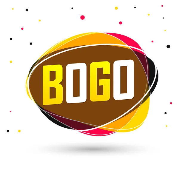 Bogo Sale Bubble Banner Design Template Buy Get Free Discount — стоковый вектор