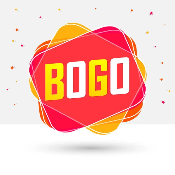 Bogo Modello Design Banner Bolla Vendita Acquista Ottenere Gratis Tag — Vettoriale Stock