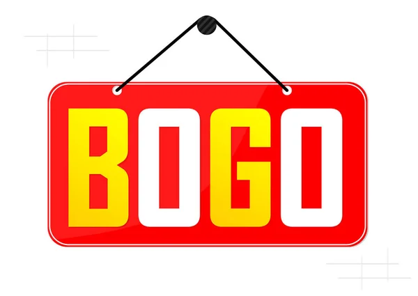 Bogo Πώληση Πρότυπο Σχεδιασμού Banner Αγοράζουν Πάρετε Δωρεάν Μεγάλη Προσφορά — Διανυσματικό Αρχείο