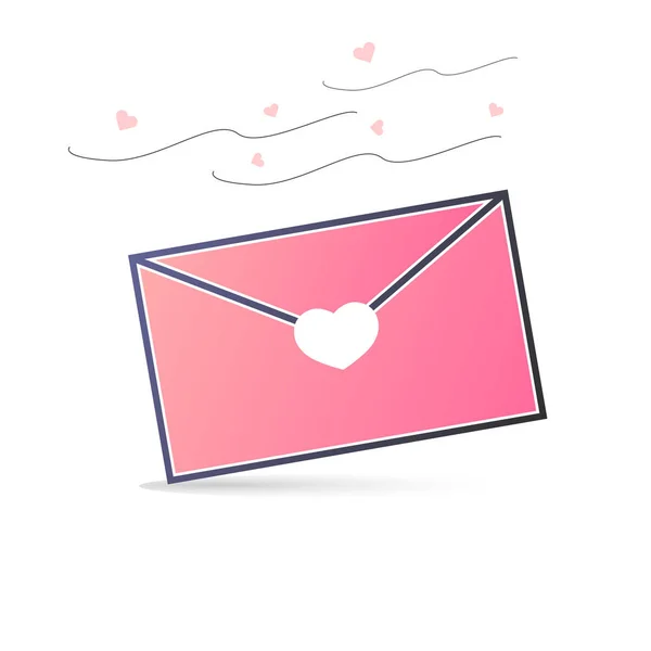 Ícone Envelope Símbolo Dia Dos Namorados Modelo Design Gráfico Mensagem — Vetor de Stock