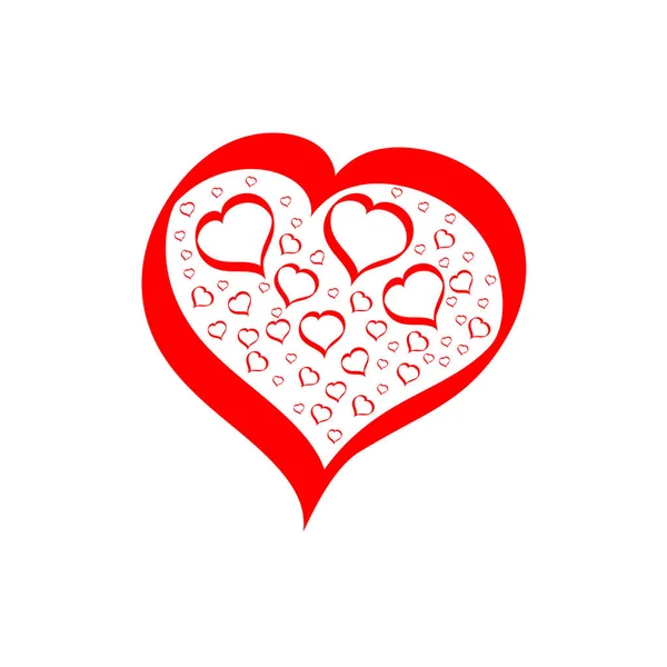 Heart Icon Valentines Day Symbol Graphic Design Template Vector Illustration — Stock Vector