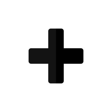 Eczane simgesi, düz grafik tasarım şablonu, vektör illüstrasyonu