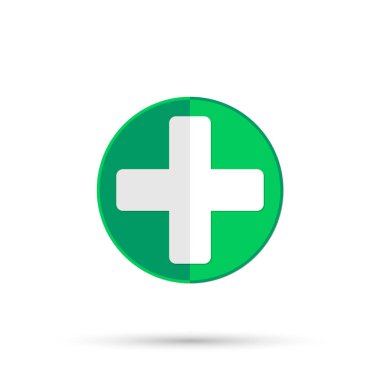 Eczane simgesi, düz grafik tasarım şablonu, vektör illüstrasyonu