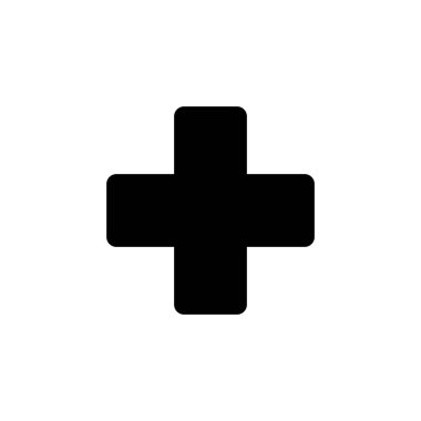 Eczane simgesi, düz grafik tasarım şablonu, vektör illüstrasyonu