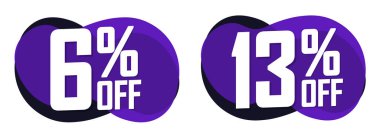 Set Sale bubble banners design template, discount tags, vector illustration