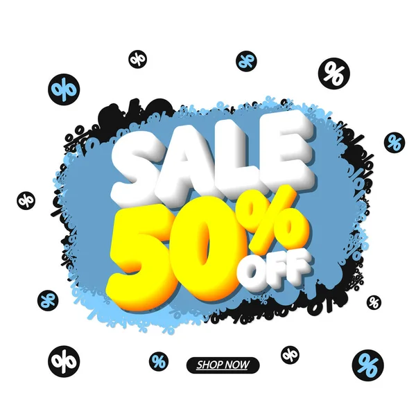 Sale Korting Bubble Banner Design Template Korting Tag App Icoon — Stockvector