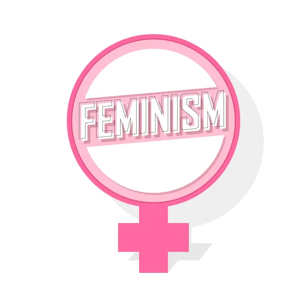 女性主义横幅设计模板 矢量插图 — 图库矢量图片