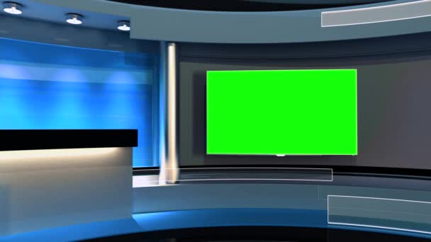 News Studio. La toile de fond parfaite pour n'importe quel écran vert ou chroma key production vidéo. Boucle . — Video