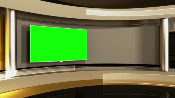 News Studio. La toile de fond parfaite pour n'importe quel écran vert ou chroma key production vidéo. Boucle . — Video