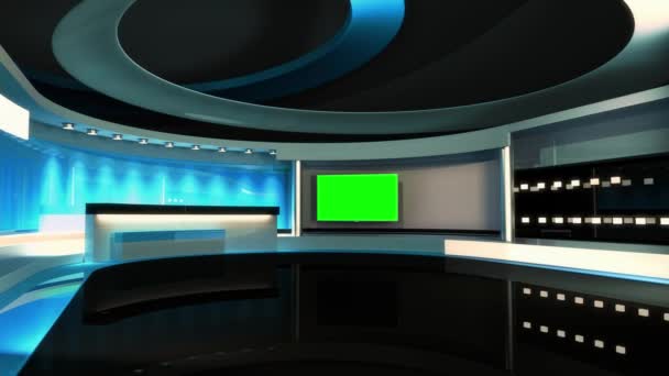 News Studio. La toile de fond parfaite pour n'importe quel écran vert ou chroma key production vidéo. Boucle . — Video