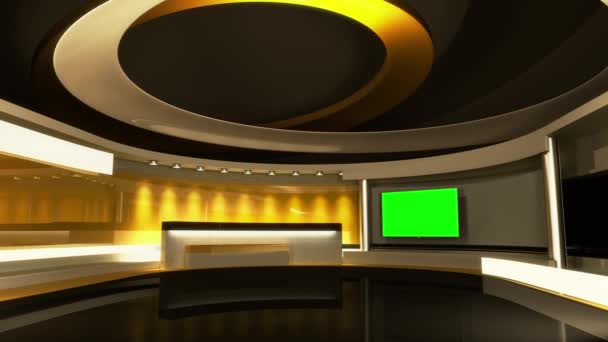 News Studio. La toile de fond parfaite pour n'importe quel écran vert ou chroma key production vidéo. Boucle . — Video