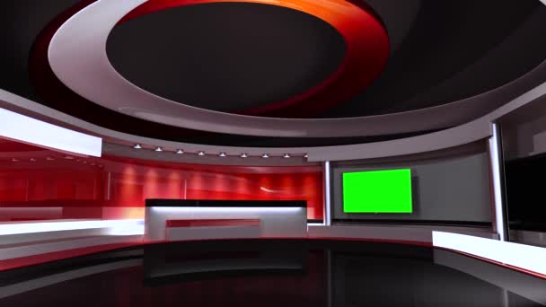 News Studio. La toile de fond parfaite pour n'importe quel écran vert ou chroma key production vidéo. Boucle . — Video