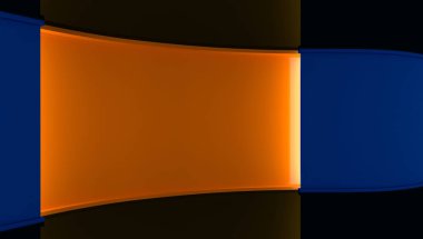 TV stüdyo. Tv için zemin gösterir. TV duvar. News stüdyo. Yeşil ekran veya chroma anahtar video veya fotoğraf üretimleri için mükemmel bir zemin. 3D render.