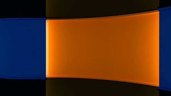 TV stüdyo. Tv için zemin gösterir. TV duvar. News stüdyo. Yeşil ekran veya chroma anahtar video veya fotoğraf üretimleri için mükemmel bir zemin. 3D render.