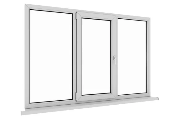 Fenster. Isoliertes Fenster. Aluminiumfenster. Weißes Fenster. pvc wind — Stockfoto