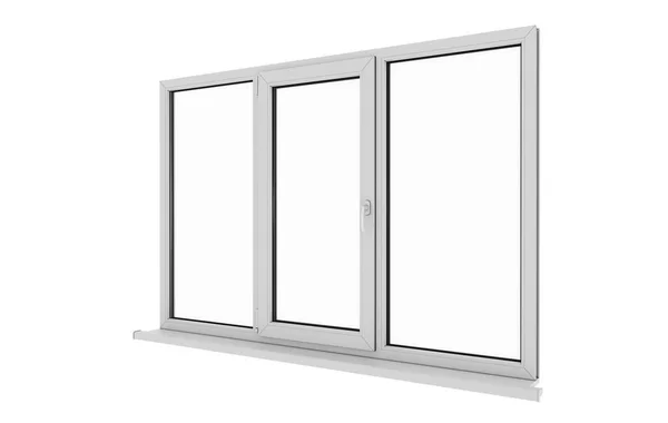 Fenster. Isoliertes Fenster. Aluminiumfenster. Weißes Fenster. pvc wind — Stockfoto