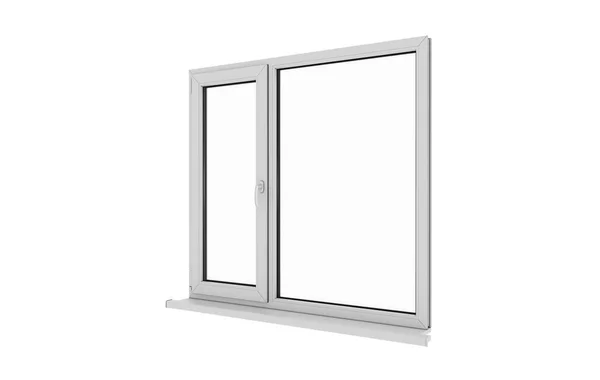 Fenster. Isoliertes Fenster. Aluminiumfenster. Weißes Fenster. pvc wind — Stockfoto