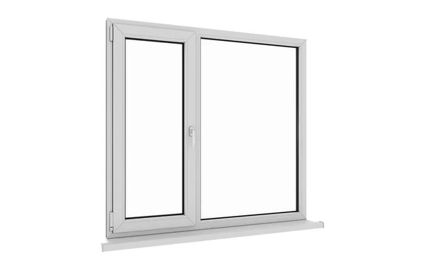 Окно. Изолированное окно. Алюминиевое окно. Белое окно. Pvc wind — стоковое фото