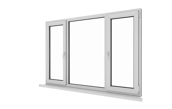 Ventana. Ventana aislada. Ventana de aluminio. Ventana blanca. Viento de PVC —  Fotos de Stock