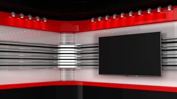 TV stüdyo. Tv için zemin gösterir. TV duvar. News stüdyo. P