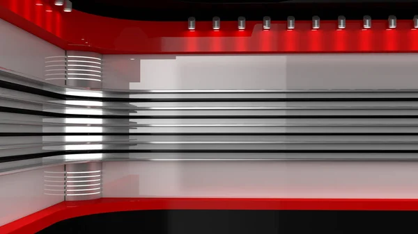 TV stüdyo. Tv için zemin gösterir. TV duvar. News stüdyo. P