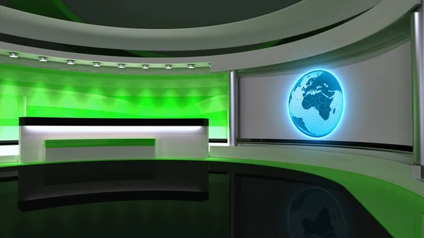 Tv Studio. News studio. Green studio. The perfect backdrop for a