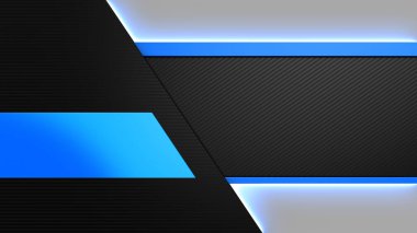 TV Stüdyosu. Mavi stüdyo, duvarda televizyon. Haber stüdyosu. 3B görüntüleme.