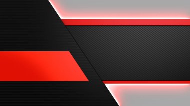 TV Stüdyosu. Kırmızı stüdyo, duvarda televizyon. Haber stüdyosu. 3B görüntüleme.