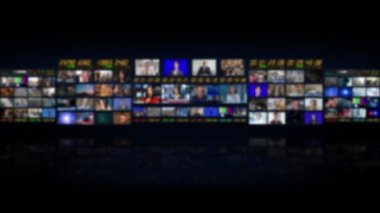 TV Stüdyosu. Stüdyo. Haber stüdyosu. Haber Yayın için Haber Odası Arkaplanı. TV istasyonundaki stüdyoda bulanıklık. Haber kanalı tasarımı. Kontrol odası. 3 boyutlu görüntüleme. Yeşil Ekran