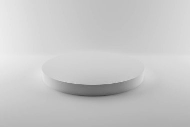 Soyut Mimarlık Geçmişi. Beyaz Bina 'nın 3d İllüstrasyonu. Modern Geometrik Duvar Kağıdı. Gelecekçi Teknoloji Tasarımı