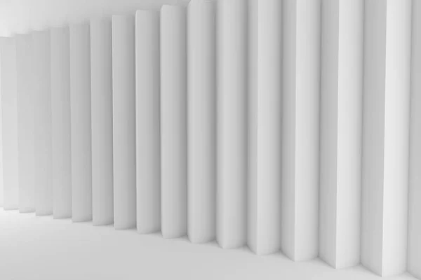 概要建築背景 白い建物の3Dイラスト 現代の幾何学的壁紙 未来技術デザイン — ストック写真