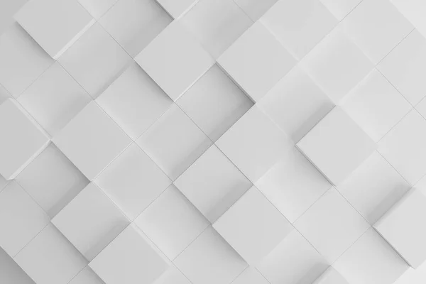 Absztrakt Architektúra Háttér Illusztráció Fehér Épület Modern Geometrikus Tapéta Futurisztikus — Stock Fotó